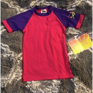 NEW! Radicool Skin Rash Guard Childs SPF 100 Pink/Purple Swimwear Shirt Size 4